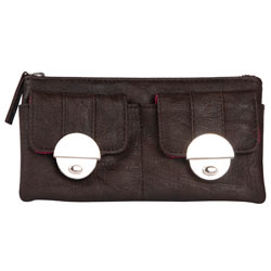 Choc double round lock purse