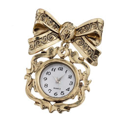Clock brooch
