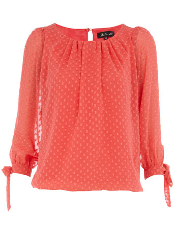 Dorothy Perkins Coral spot blouse DP01000121