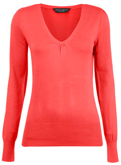 Dorothy Perkins Coral square neck jumper