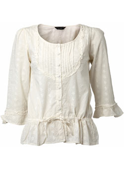 Dorothy Perkins Cream bib front top