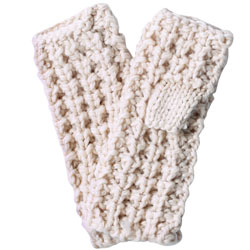 Cream chunky handwarmers