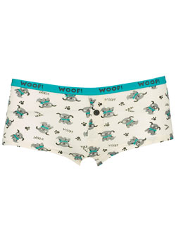 Cream dog print boxer