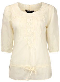 Dorothy Perkins Cream drop waist top