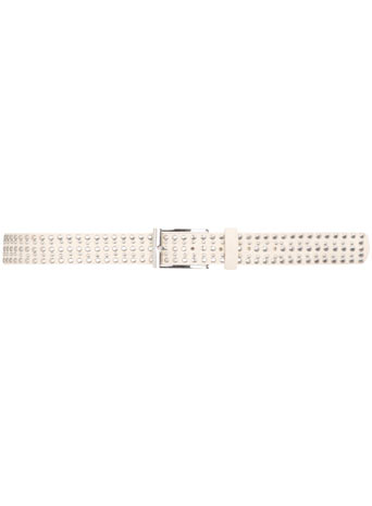 Cream multi stud jeans belt