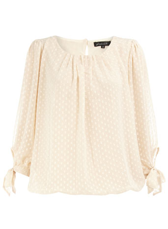 Dorothy Perkins Cream polka dot blouse DP01000004