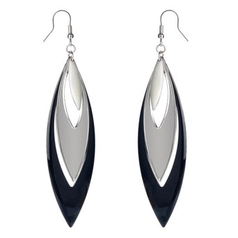 Cut out point drop earrings