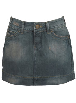 Dorothy Perkins Denim ruched back mini skirt