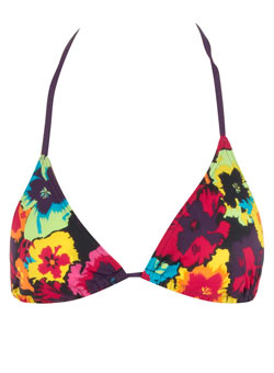 Dorothy Perkins Floral tie side bikini top