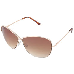 Gold crossed metal sunglasses