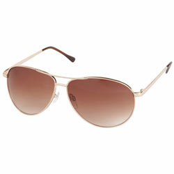 Gold framed aviator sunglasses