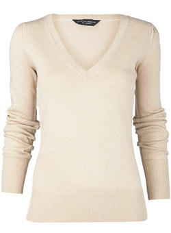 Dorothy Perkins Gold lurex jumper