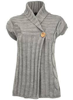 Dorothy Perkins Grey 1 button gilet