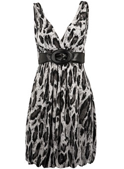 Grey animal bubble dress