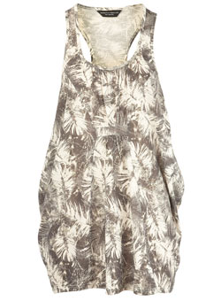 Grey feather racer back vest