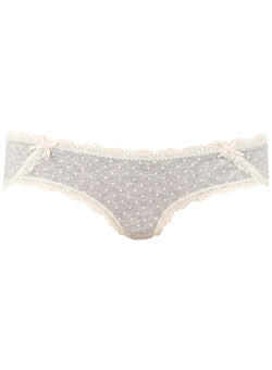 Grey heart print lace mini