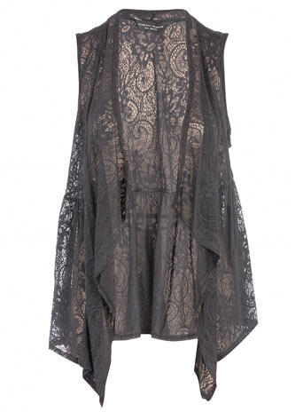 Dorothy Perkins Grey lace burnout cardigan