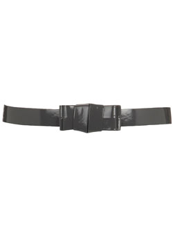 Dorothy Perkins Grey patent origami bow belt