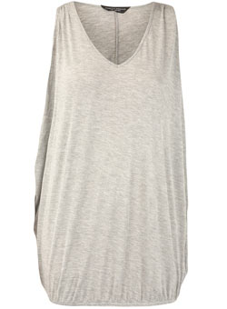 Dorothy Perkins Grey split shoulder bubble top