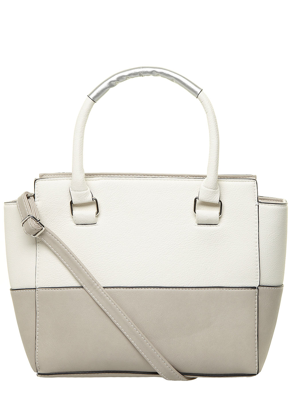 Grey/white mini tote 18343931