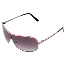 Gun metal visor sunglasses