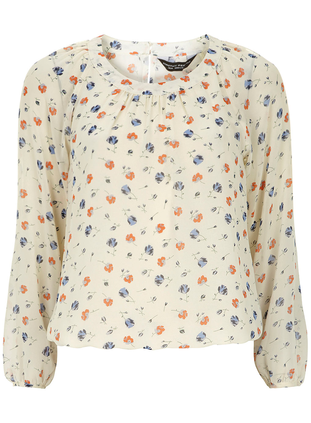 Ivory floral print blouse 05420782