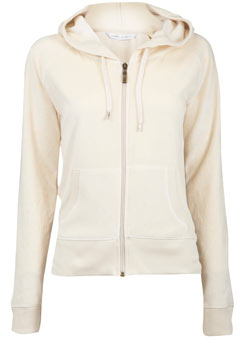 Ivory velour hoody