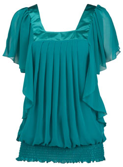 Dorothy Perkins Jade flutter sleeve top