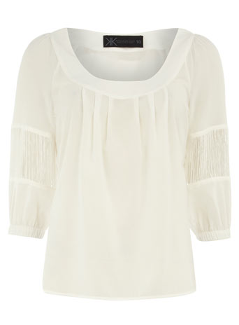 Dorothy Perkins Kardashian cream puff blouse DP36000181