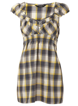 Dorothy Perkins Lemon/grey check tunic