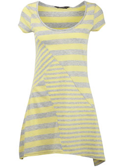 Dorothy Perkins Lemon stripe cutabout top