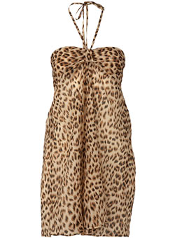 Dorothy Perkins Leopard print bandeau dress