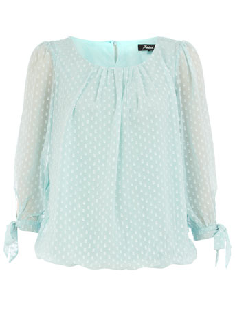 Dorothy Perkins Light blue spot blouse DP01000135