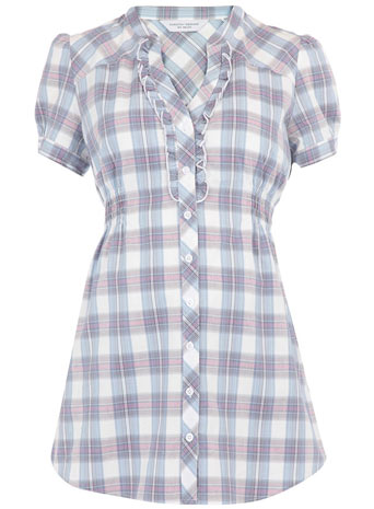 Dorothy Perkins Maternity blue check shirt