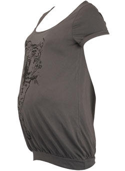 Maternity tiger stud top