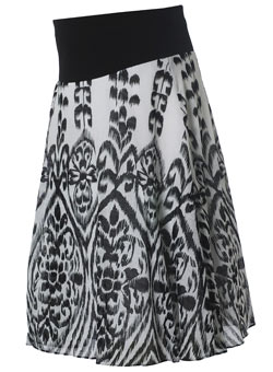 Maternity tribal print skirt