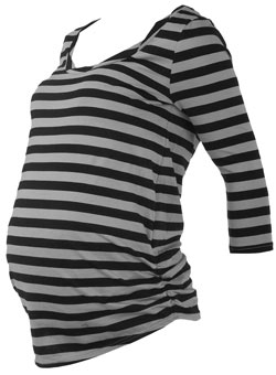 Maternity twist neck top