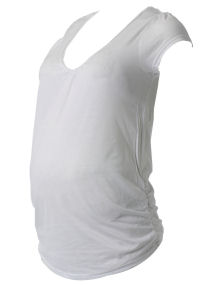 Maternity white keyhole back top