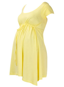 Maternity yellow empire top