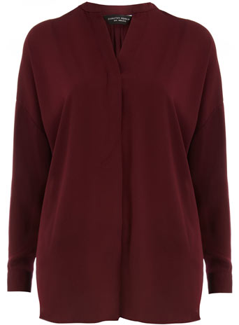 Dorothy Perkins Merlot dropped shoulder blouse DP05323898