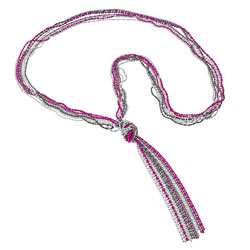 Metal and Seed Bead Necklace