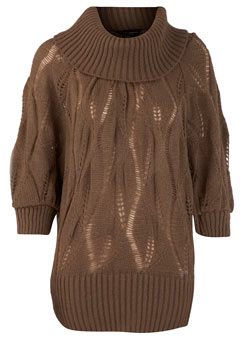 Mink soft knit cowl jumper