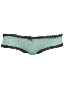 Mint/Black spot lace mini