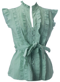 Dorothy Perkins Mint covered button blouse