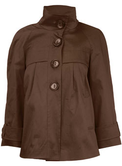 Mocha short trench coat