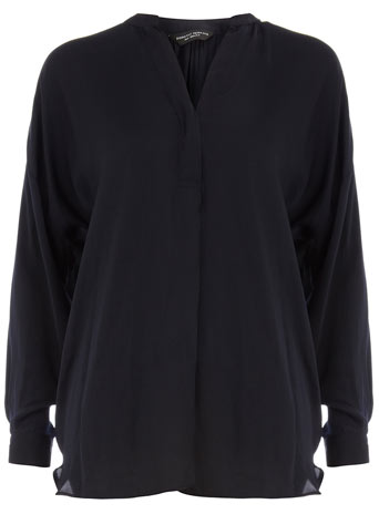 Dorothy Perkins Navy drop shoulder blouse DP05323823