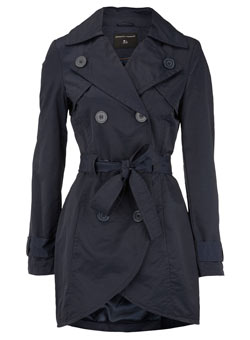 Dorothy Perkins Navy mac with cutaway front