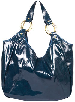 Navy oval ring shopper