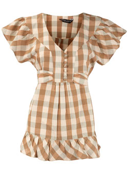 Dorothy Perkins Neutral check tunic