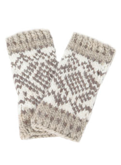 Oat chunky Fair Isle warmers